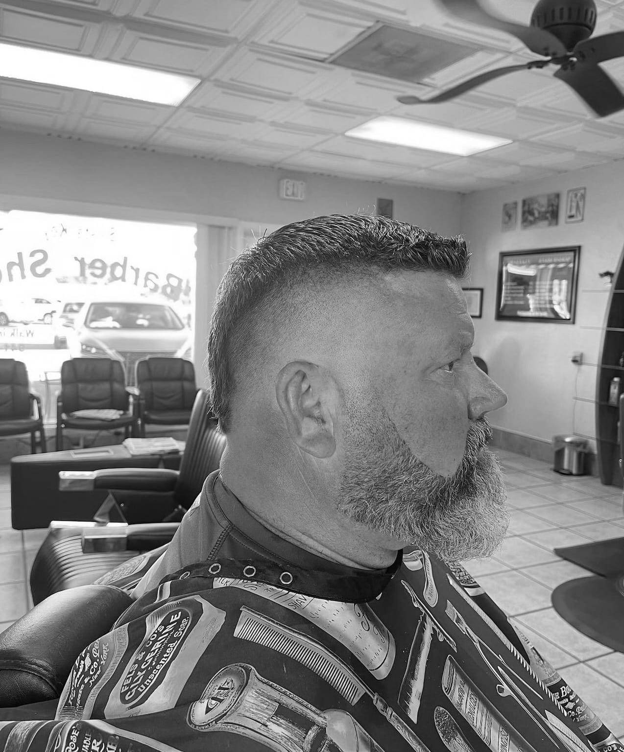 Hair and beard side cut